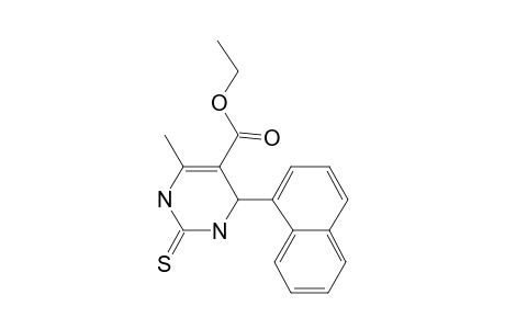 Pyrimidine-5-carboxylic acid, 1,2,3,4-tetrahydro-6-methyl-4-(1-naphthyl)-2-thioxo-, ethyl ester