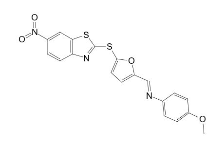 2-(4-Methoxyphenyliminomethyl)-5-(6-nitro-2-benzothiazolyl)furan