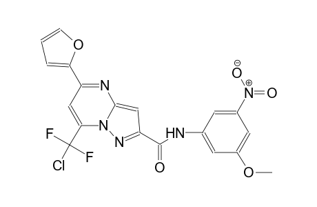 7-[chloranyl-bis(fluoranyl)methyl]-5-(furan-2-yl)-N-(3-methoxy-5-nitro-phenyl)pyrazolo[1,5-a]pyrimidine-2-carboxamide