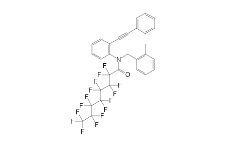 2,2,3,3,4,4,5,5,6,6,7,7,8,8,8-pentadecafluoro-N-(2-methylbenzyl)-N-(2-(phenylethynyl)phenyl)octanamide