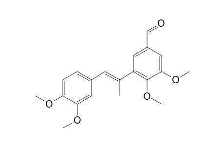 2,3,3',4'-Tetramethoxy-.alpha.-methyl-propenylstilbene-5-carboxaldehyde