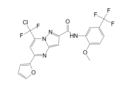 pyrazolo[1,5-a]pyrimidine-2-carboxamide, 7-(chlorodifluoromethyl)-5-(2-furanyl)-N-[2-methoxy-5-(trifluoromethyl)phenyl]-