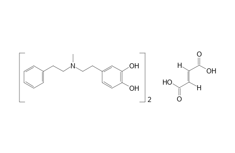 4-[2-(methylphenethylamino)ethyl]pyrocatechol, fumarate(2:1)(salt)