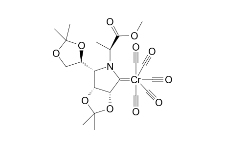 Pentacarbonyl[4-deoxy-2,3:5,6-di-O-isopropylidene-4-(1'-methoxycarbonylprop-2'-(S)-2'-yl)amino-D-allofuranosylidene)chromium(0)