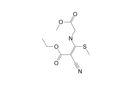 (E)-2-cyano-3-[(2-keto-2-methoxy-ethyl)amino]-3-(methylthio)acrylic acid ethyl ester