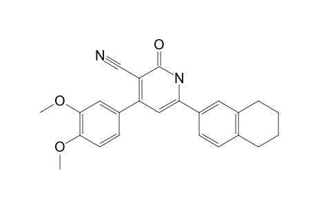 4-(3,4-Dimethoxy-phenyl)-2-oxo-6-(5,6,7,8-tetrahydronaphthalen-2-yl)-1,2-dihydro-pyridine-3-carbonitrile