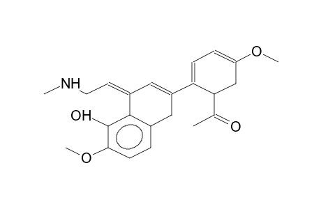 4-HYDROXY-3-METHOXY-5-(METHYLAMINOETHYLIDENE)-7-(5',6'-DIHYDRO-4'-METHOXY-6'-ACETYLPHENYL)-5,8-DIHYDRONAPHTHALENE