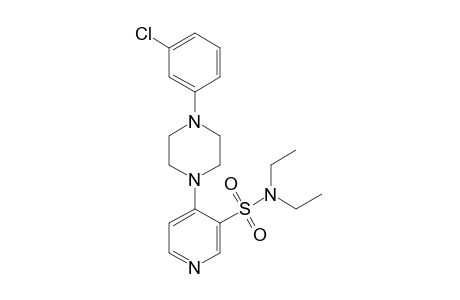 4-[4-(m-chlorophenyl)-1-piperazinyl]-N,N-diethyl-3-pyridinesulfonamide