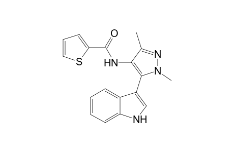 3-[4-(2-THENOYL)-AMINO-1,3-DIMETHYLPYRAZOL-5-YL]-INDOLE