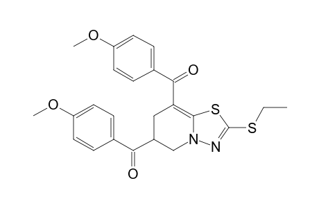 [2-(ethylthio)-8-p-anisoyl-6,7-dihydro-5H-[1,3,4]thiadiazolo[3,2-a]pyridin-6-yl]-(4-methoxyphenyl)methanone