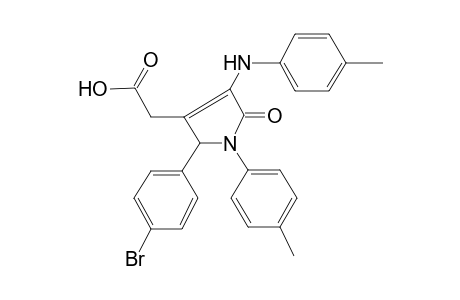 2-[2-(4-bromophenyl)-1-(4-methylphenyl)-4-[(4-methylphenyl)amino]-5-oxidanylidene-2H-pyrrol-3-yl]ethanoic acid