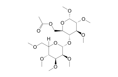 Methyl 2,3,4,6-tetra-O-methyl-.alpha.,D-mannopyranosyl(1-4)-6-O-acetyl-2,3-di-O-methyl-.alpha.,D-glucopyranoside