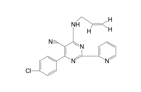 4-(ALLYLAMINO)-6-(p-CHLOROPHENYL)-2-(2-PYRIDYL)-5-PYRIMIDINECARBONITRILE