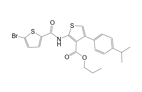 propyl 2-{[(5-bromo-2-thienyl)carbonyl]amino}-4-(4-isopropylphenyl)-3-thiophenecarboxylate