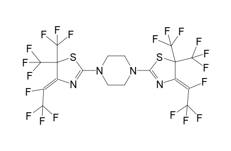 N,N'-bis(Perfluoro-5',5'-dimethyl-4'-ethylidene-2'-thiazolin-2'-yl)-piperazine