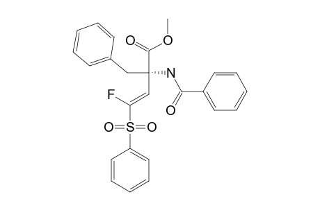 (+/-)-methyl-N-benzoyl-alpha-(E)-(2'-fluoro-2'-benzenesulfonyl)-vinylphenylalaninate