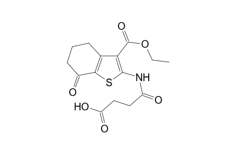 4-[(3-carbethoxy-7-keto-5,6-dihydro-4H-benzothiophen-2-yl)amino]-4-keto-butyric acid