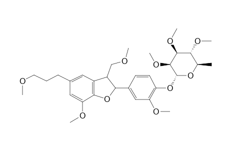 .alpha.-D-Mannopyranoside, 4-[2,3-dihydro-3-(hydroxymethyl)-5-(3-hydroxypropyl)-7-hydroxy-2-benzofuranyl]-2-methoxyphenyl 6-deoxy-, 6me derivative