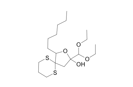 3-(Diethoxymethyl)-1-hexyl-2-oxa-6,10-dithiaspiro[4.5]decan-3-ol