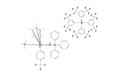 [5-ETA-C10H15(PME3)RH((4-CF3)PH)(CNSIPH3)]-[B(3,5-C6H3(CF3)2)4]