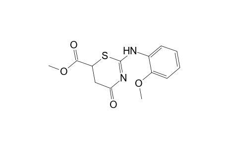 2H-1,3-Thiazine-6-carboxylic acid, tetrahydro-2-[(o-methoxyphenyl)imino]-4-oxo-, methyl ester