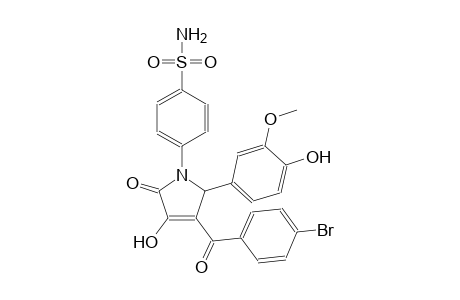 4-[3-(4-bromobenzoyl)-4-hydroxy-2-(4-hydroxy-3-methoxyphenyl)-5-oxo-2,5-dihydro-1H-pyrrol-1-yl]benzenesulfonamide