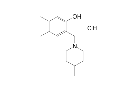 4,5-dimethyl-2-[(4-methylpiperidino)methyl]phenol, hydrochloride