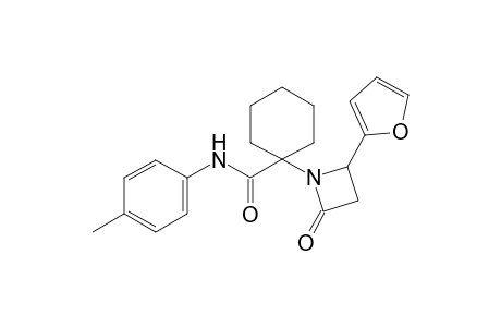 1-[2-(2-furanyl)-4-oxo-1-azetidinyl]-N-(4-methylphenyl)-1-cyclohexanecarboxamide