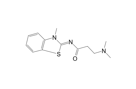 3-(Dimethylamino)-N-(3-methyl-2-benzothiazolinylidene)propionamide