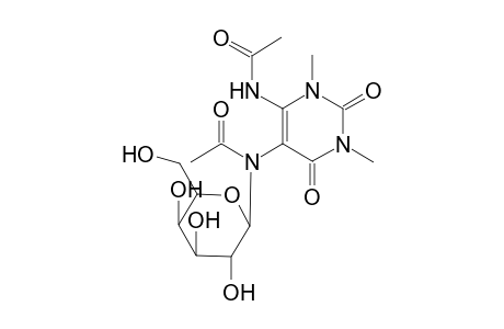 4,5-bis(Acetamido)-1,3-dimethyl-2,6-dioxo-5-[N-.beta.-D-galactopyranosyl]-1,2,3,6-tetrahydropyrimidine