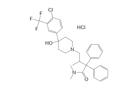 4-(4-Chloro-alpha,alpha,alpha-trifluoro-m-tolyl)-alpha,alpha-diphenyl-4-hydroxy-N,N,beta-trimethyl-1-piperidinebutyramide, monohydrochloride