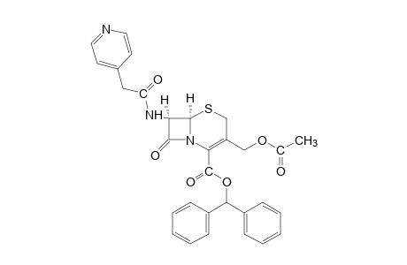 3-(Hydroxymethyl)-8-oxo-7-[2-(4-pyridyl)acetamido]-5-thia-1-azabicyclo[4.2.0]oct-2-ene-2-carboxylic acid, diphenylmethyl ester, acetate (ester)