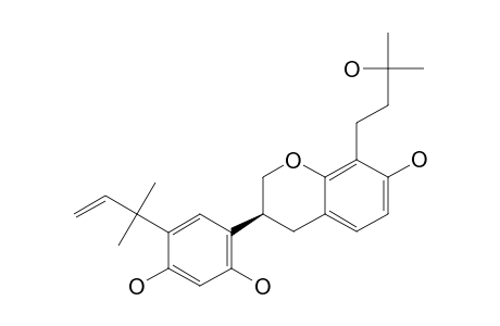 3R(-)-MANUIFOLIN-G;(3R)-5'-(1,1-DIMETHYL-2-PROPENYL)-8-(3-HYDROXY-3-METHYLBUTYL)-7,2',4'-TRIHYDROXYISOFLAVAN