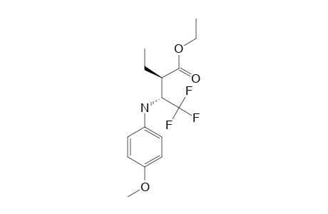 (+/-)-ETHYL-(2R*,3R*)-2-ETHYL-4,4,4-TRIFLUORO-3-(4-METHOXYANILINO)-BUTANOATE