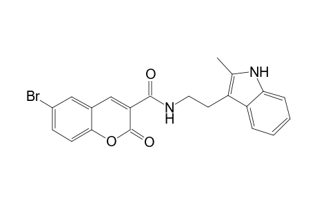 2H-1-benzopyran-3-carboxamide, 6-bromo-N-[2-(2-methyl-1H-indol-3-yl)ethyl]-2-oxo-