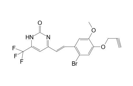 4-[(E)-2-(2-bromanyl-5-methoxy-4-prop-2-ynoxy-phenyl)ethenyl]-6-(trifluoromethyl)-1H-pyrimidin-2-one