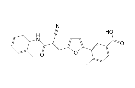 3-{5-[(1E)-2-cyano-3-oxo-3-(2-toluidino)-1-propenyl]-2-furyl}-4-methylbenzoic acid