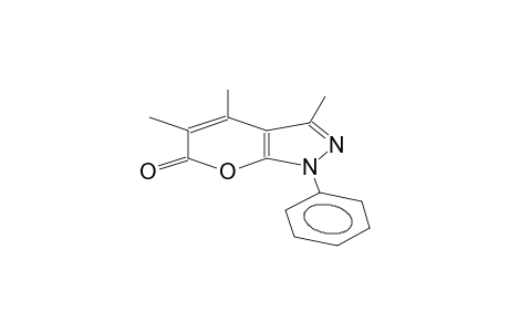 1-phenyl-3,4,5-trimethylpyrano[2,3-c]pyrazol-6(1H)-one