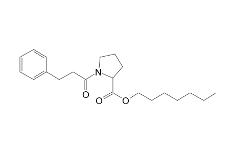 L-Proline, N-(3-phenylpropionyl)-, heptyl ester