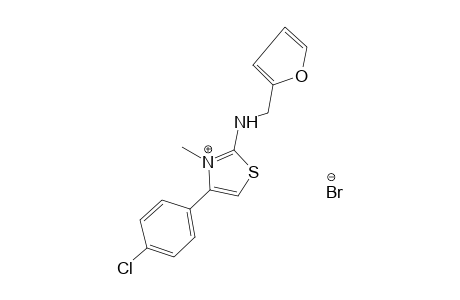 4-(p-chlorophenyl)-2-(furfurylamino)-3-methylthiazolium bromide