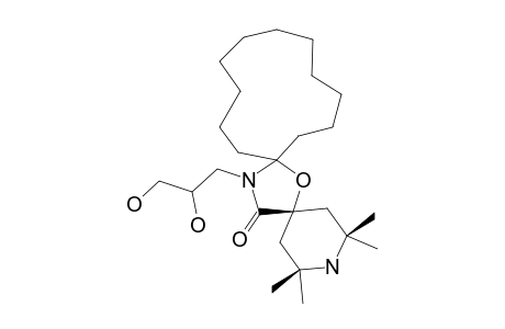 20-glyceryl-2,2,4,4-tetramethyl-7-oxa-3,20-diazadispiro[5.1.11^{8}.2^{6}]henicosan-21-one