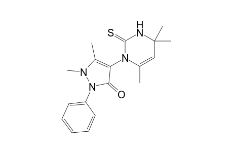 1,5-Dimethyl-2-phenyl-4-(4,4,6-trimethyl-2-thioxo-3,4-dihydro-2H-pyrimidin-1-yl)-1,2-dihydro-pyrazol-3-one