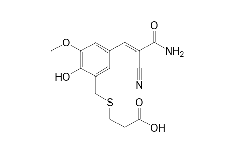 3-[[5-[(E)-3-amino-2-cyano-3-keto-prop-1-enyl]-2-hydroxy-3-methoxy-benzyl]thio]propionic acid