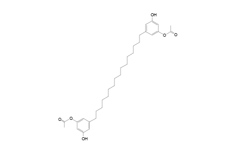 ONCOSTEMONOL-F;1-ACETOXY-3-HYDROXY-5-[16'-(3''-ACETOXY-5''-HYDROXYPHENYL)-HEXADECAN-1'-YL]-BENZENE