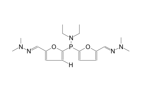 BIS(5-FURFURYL)PHOSPHINOUS ACID, DIETHYLAMIDE, BIS(N,N-DIMETHYLHYDRAZONE)