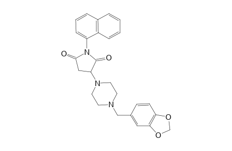 1H-Pyrrole-2,5-dione, 3-[4-(1,3-benzodioxol-5-ylmethyl)-1-piperazinyl]dihydro-1-(1-naphthalenyl)-