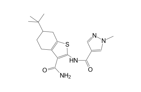 N-[3-(aminocarbonyl)-6-tert-butyl-4,5,6,7-tetrahydro-1-benzothien-2-yl]-1-methyl-1H-pyrazole-4-carboxamide