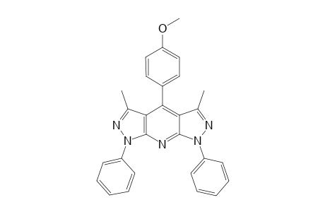 4-(4'-METHOXYPHENYL)-3,5-DIMETHYL-1,7-DIPHENYL-BISPYRAZOLO-[3,4-B;4',3'-E]-PYRIDINE
