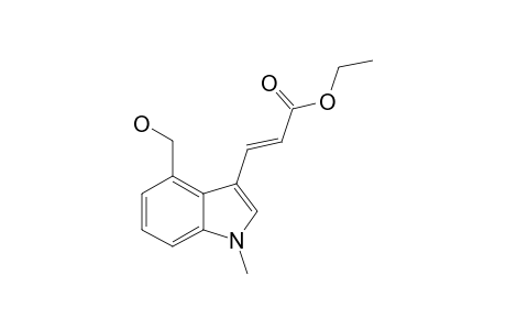 (E)-ETHYL-3-(4'-HYDROXYMETHYL-1'-METHYLINDOL-3'-YL)-2-PROPENOATE