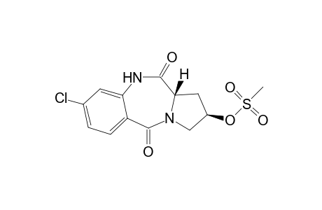 (2R,11AS)-8-CHLORO-2-METHYLSULFONYLOXY-1,2,3,10,11,11A-HEXAHYDROPYRROLO-[2,1-C]-[1,4]-BENZODIAZEPIN-5,11-DIONE